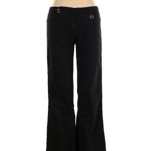 black low rise flare pants